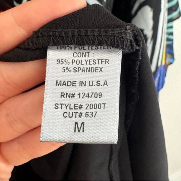 IC by Connie K Medium Wearable Art to Wear Blouse Butterfly Print Black Boho - Picture 4 of 10